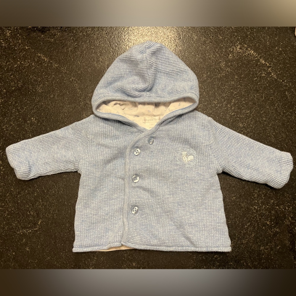 Babycottons Soft Blue Baby Cardigan